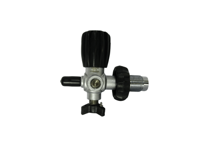 SCUBA DIN fill valve with bleed valve